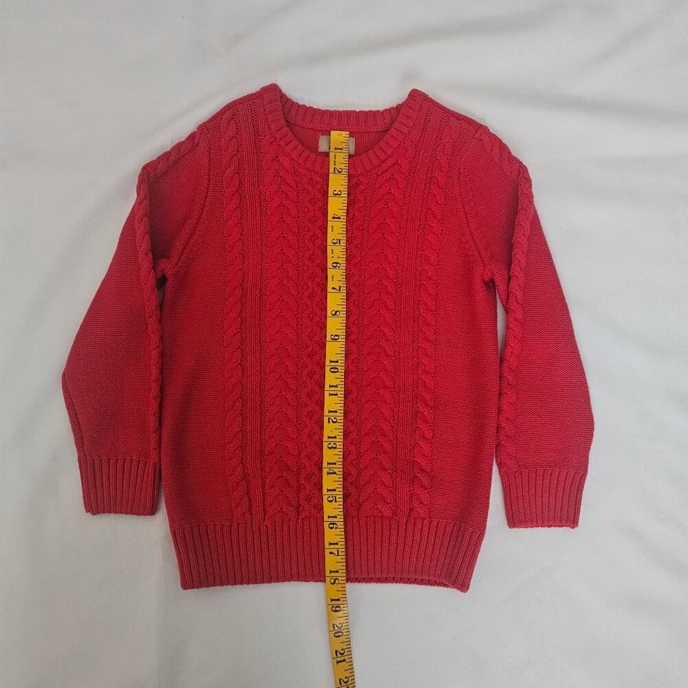 Maximus Rex Kids Red Cable Knit Crew‎ Neck Pullover Sweater Size 7 - Picture 9 of 9